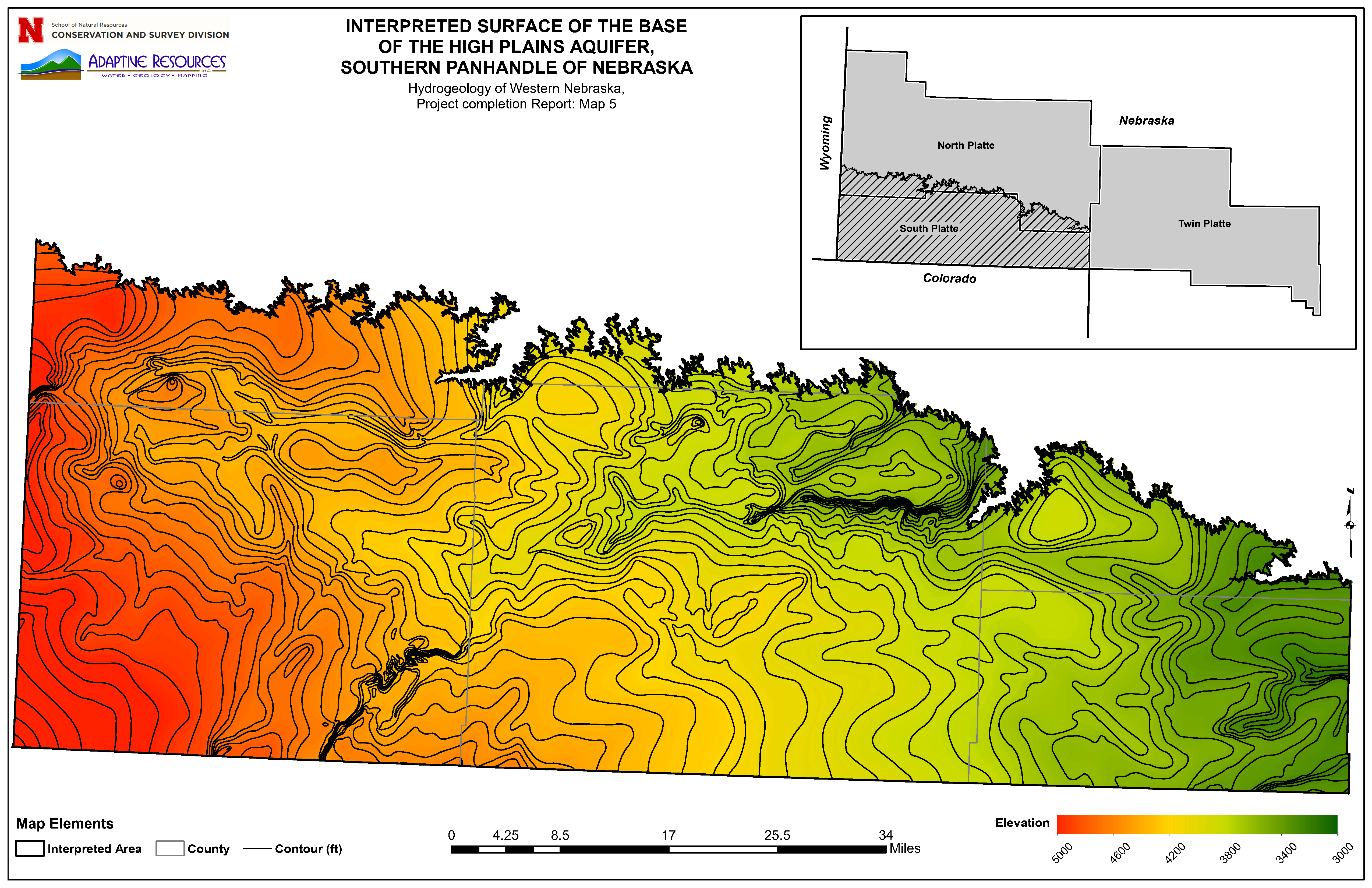 HWN Base of the High Plains Aquifer map