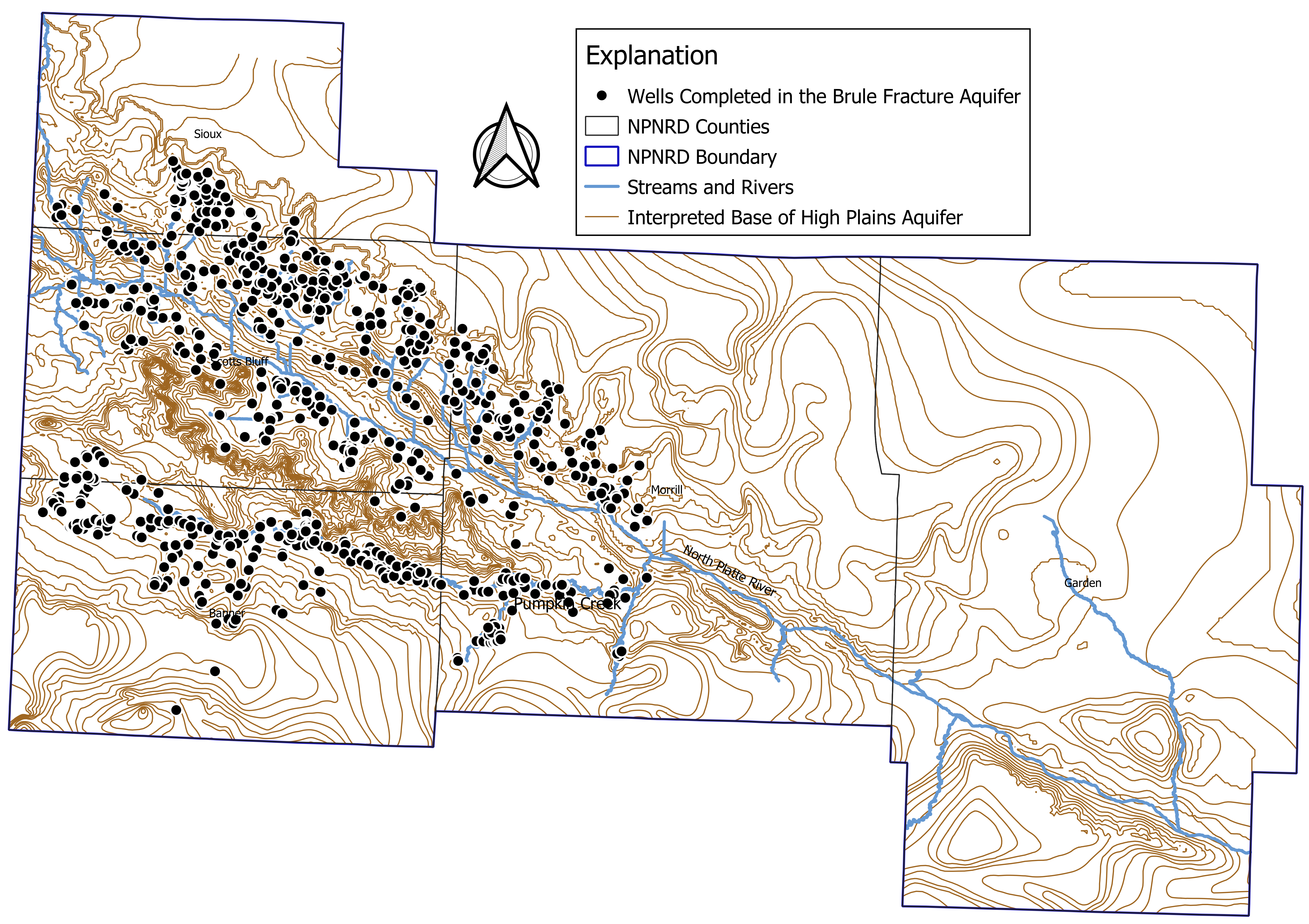 NPNRD Brule Fracture Wells Map